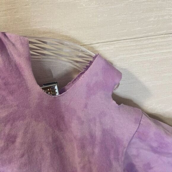 Somewhere West Women's Cut out Short Sleeve‎ Crewneck Ripped Tee Shirts NWT - Picture 6 of 6